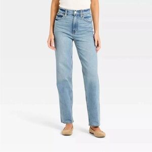 Women's Highest-Rise Vintage Straight Jeans Universal Thread Vintage Light NWT 8